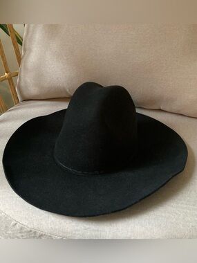 Vintage Stetson Stallion XX Premium Wool Cowboy Hat Black 7 1/4 Made in Texas